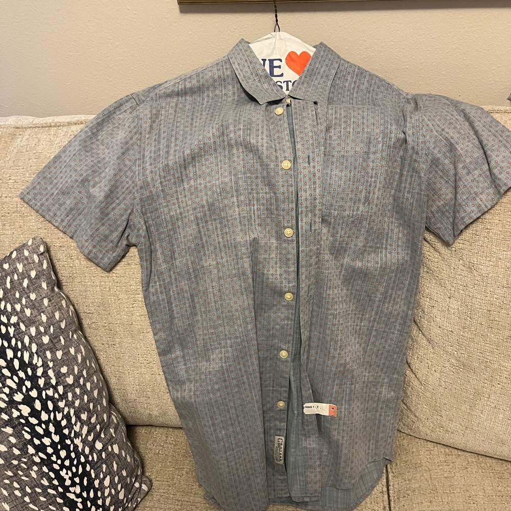 Men's Blue Short Sleeve Shirt